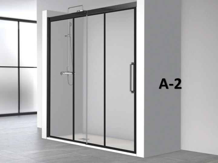 Sliding Shower Door 150 X 195 Cm Industrial Art Deco Style With