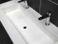 Double vanity top, 50 x 170 cm, suspended or recessed, in mineral resin - STIL 90