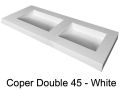 Double washbasin washbasin, 50 x 160 cm, suspended or recessed - DOUBLE COPER 45