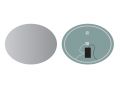Oval mirror, backlit, white light - MARFA