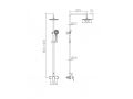 Design Shower column, Mixer Tap, Round  20 cm - PATERNA BLACK
