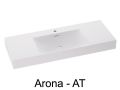 Vanity top, wall-mounted or built-in, in mineral resin - ARONA 100