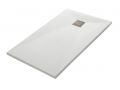165 CM - Shower trays, in mineral resin, non-slip - VULCANO White