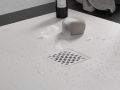 170 CM - Shower trays, in mineral resin, non-slip - VULCANO White
