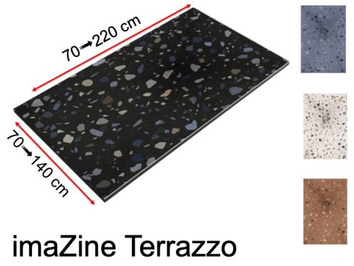 Shower tray, digital printing, terrazzo effect - imaZine terrazzo