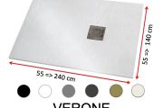 Large shower tray in mineral resin - VERONE 105