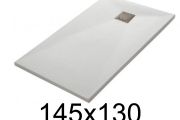 Shower tray 145x130 cm, extra flat, cuttable, resin, VERONE