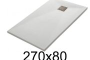 Shower tray, 270x80 cm, smooth finish - LEEDS